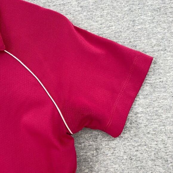 Nike Golf Shirt Womens XS (0-2) Pink Dri Fit Short Sleeve 1/4 Zip Activewear Top - Picture 12 of 12